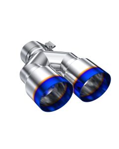 MBRP 2.5" ID Dual 3.5" OD Out Staggered Left 9" | Right 9.5" Length Single Wall Burnt End Tip- MBRP- - T5171BE