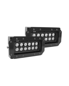 Westin HDX Flush Mount B-FORCE LED Light Kit (Set of 2) w/wiring harness - Black - 57-0025
