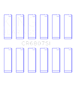 King Engine Bearings Ford V6 Triton/Ohv (Od+.002in) (Size +0.50mm) Connecting Rod Bearing Set - CR6807SI0.5