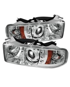 Spyder Dodge Ram 1500 94-01 94-02 Projector Headlights LED Halo LED Chrm PRO-YD-DR94-HL-AM-C - 5010094