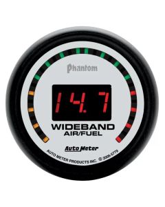 AutoMeter GAUGE AIR/FUEL RATIO-WIDEBAND STREET 2 1/16in. 10:1-17:1 DIGITAL PHANTOM- AUTO-5779