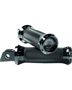 Performance Machine Footpegs Overdrive Rider - Black Ano - 0035-1243M-B