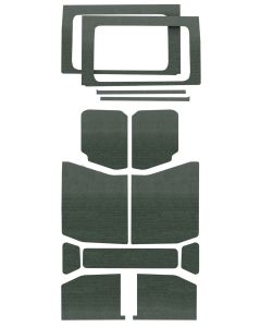 DEI 18-23 Jeep Wrangler JL 4-Door Boom Mat Complete Headliner Kit - 13 Piece - Gray - 50179