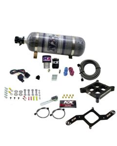 Nitrous Express Single Entry Crossbar RNC .178 4150 Flange Nitrous Kit (250-650HP) w/Compsite Bottle - 63940-12
