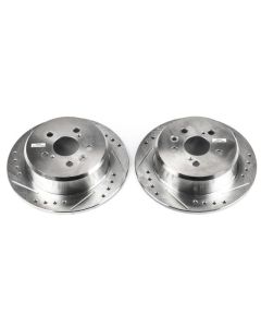 Power Stop 95-99 Toyota Celica Rear Evolution Drilled & Slotted Rotors - Pair - JBR792XPR
