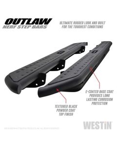 Westin 09-18 Dodge RAM 1500 Crew Cab Outlaw Nerf Step Bars - 58-53565