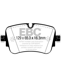 EBC 2019+ Audi A6 Quattro 3.0T/Electric Redstuff Rear Brake Pads - DP32299C
