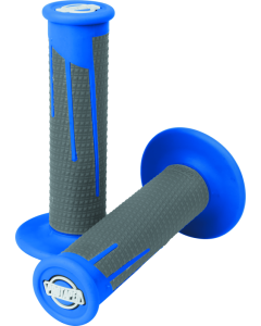 ProTaper Full Diamond Clamp-On Grips - Blue/Dark Gray - 021688