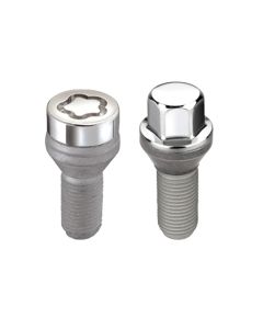 McGard 5 Lug Hex Install Kit w/Locks (Cone Seat Bolt) M14X1.5 / 17mm Hex / 30.5mm Shank L. - Chrome - 67205