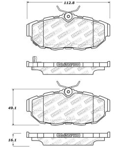 StopTech Street Select Brake Pads - Rear - 305.14650