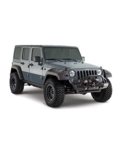 Bushwacker 07-18 Jeep Wrangler Unlimited Pocket Style Flares 2pc 4-Door Sport Utility Only - Black - 10080-02