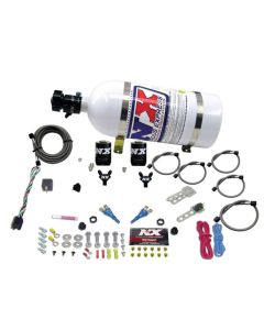Nitrous Express Dual Nozzle Sport Compact Nitrous Kit (35-50-75HP) w/10lb Bottle - 20616-10