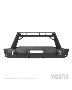 Westin 07-18 Jeep Wrangler JK WJ2 Stubby Front Bumper w/LED Lt Bar Mnt - Tex. Blk - 59-80025