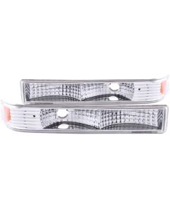 ANZO 1998-2005 Chevrolet S-10 Euro Parking Lights Chrome - 511038