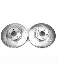 Power Stop 09-11 Audi A4 Front Evolution Drilled & Slotted Rotors - Pair - EBR838XPR