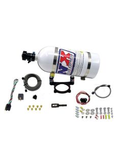 Nitrous Express 11-15 Ford Mustang GT 5.0L Coyote 4 Valve Nitrous Plate Kit (50-200HP) w/10lb Bottle - 20948-10