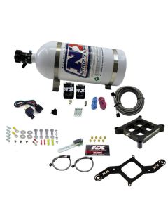 Nitrous Express 4150 Single Entry Crossbar Plate RNC Nitrous Kit (250-750HP) w/10lb Bottle - 63840-10