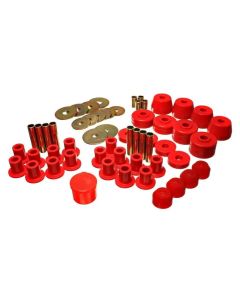 Energy Suspension 72-85 Dodge/Plymouth 1/2 & 3/4 Ton S/C Pickup Red Hyper-Flex Master Bushing Set - 5.18102R
