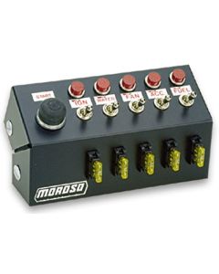 Moroso Toggle Switch Panel - Cage Mount - 7in - Five On/Off Switches - 74135