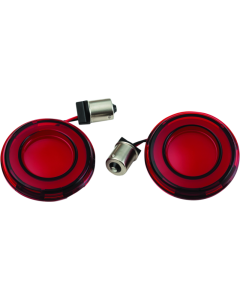 Kuryakyn Tracer L.E.D. Front Turn Signal Insert Red Light Red Lens 1156 - 2908