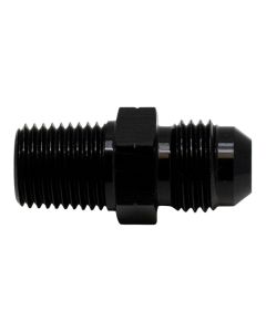 DeatschWerks 6AN Male Flare to 1/4in Male NPT Adapter - Anodized Matte Black - 6-02-0901-B