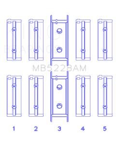 King Engine Bearings Mitsubishi 4G52 (Size +0.50mm) Main Bearing Set - MB5228AM0.5