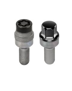 McGard 5 Lug Hex Install Kit w/Locks (Radius Seat Bolt) M14X1.5 / 17mm Hex / 28.1mm Shank L. - Black - 68020BK