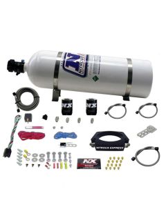 Nitrous Express GM LS 90mm Nitrous Plate Kit (50-400HP) w/15lb Bottle - 20934-15