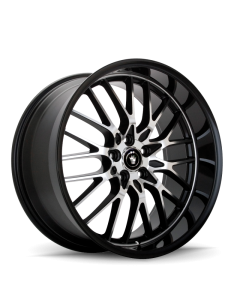 Konig Lace 17x7 8x100/108 ET40 Black/Machine Spoke - LA77D08405