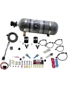 Nitrous Express 03-18 Nissan 350Z/370Z Dual Nozzle (35-150HP) w/Composite Bottle - 20716-12