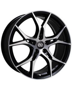 Enkei Vulcan 18X8.0 40mm Offset 5x120 Bolt 72.6mm Bore Black Machined Wheel - 517-880-1240BKM