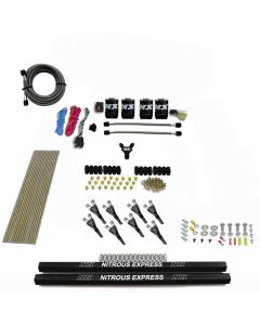 Nitrous Express Pro-Shk/Gas 4 Solenoids Nitrous Kit (250-650HP) w/Rails w/o Bottle - 91006-00