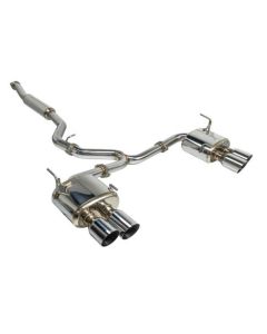 Remark 2015+ Subaru WRX/STi 4in Quad Cat-Back Exhaust Stainless Single Non-Resonated - RK-C4076S-01