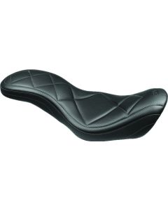 Mustang 08-21 Harley Electra Glide, Rd Glide, Rd King, Str Glide Lowdown 1PC Seat w/DBR - Black - 79703