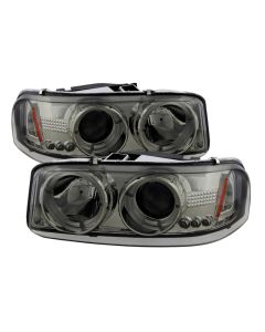 Spyder GMC Sierra 1500/2500/3500 99-06 Projector Headlights LED Halo LED Smoke PRO-YD-CDE00-HL-SMC - 5009371