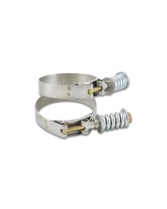 Vibrant SS T-Bolt Clamps Pack of 2 Size Range: 3.78in to 4.08in OD For use w/ 3.5in ID Couplings - 27835