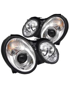 Spyder Mercedes Benz CLK 98-02 Projector Headlights Halogen Model- LED Halo Chrm PRO-YD-MBCLK98-HL-C - 5011183