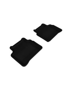3D MAXpider 2007-2012 Nissan Altima Sedan Kagu 2nd Row Floormats - Black - L1NS06221509