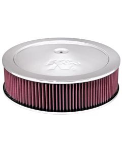 K&N 14in Red Custom Air Cleaner Assembly - 5.125in ID x 14in OD x 3.75in H x 1.25in Drop Base - 60-1290