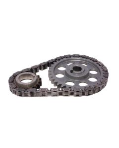 COMP Cams Hi Energy Timing Chain Set for Chevrolet Small Block V8 1955-1986, Single Roller Chain, Steel Construction, Black Finish - FC-3221CPG