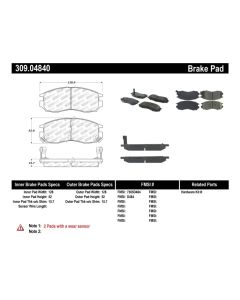 StopTech Performance 4/89-99 Mitsubishi Eclipse GST Front Brake Pads - 309.04840
