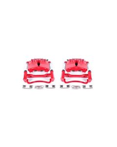 Power Stop 99-02 Ford Mustang Front Red Calipers w/Brackets - Pair - S4722