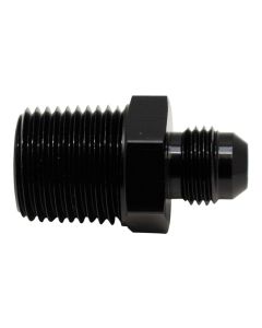 DeatschWerks 6AN Male Flare to 1/2in Male NPT Adapter - Anodized Matte Black - 6-02-0903-B