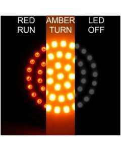 Letric Lighting Bullet Style Swtchbcks Red/Amb - LLC-B7SRA