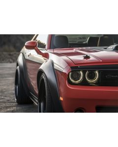AVS 2008+ Dodge Challenger Smooth Front and Rear Fender Flares - Black (4 Pc) - 850250
