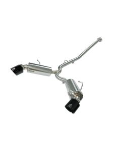 aFe Takeda Exhaust Axle-Back 13-15 Scion FRS / Subaru BRZ 304SS Black Dual Tips Exhaust - 49-36023-B