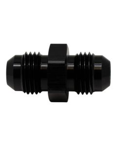 DeatschWerks 6AN Male Flare to 6AN Male Flare Coupler - Anodized Matte Black - 6-02-0202-B