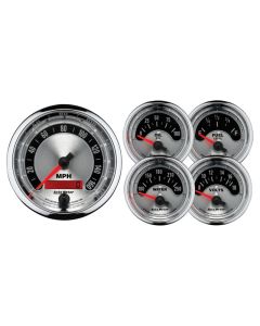 Autometer American Muscle Kit Box - Elec Speedo/Elec  Oil Pressure/Water Temp/Volt/Fuel Level - 1202