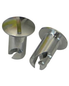Moroso Quick Fastener - Oval Head - 5/16in x .450in - Aluminum - 10 Pack - 71330