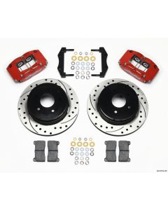 Wilwood Dynapro Radial Rear Kit 12.19in Drilled Red 2004-2006 Pontiac GTO - 140-8754-DR